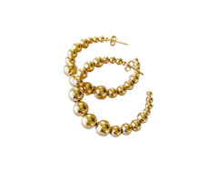 Atelier Albertine 18k vergulde creolen met bolletjes