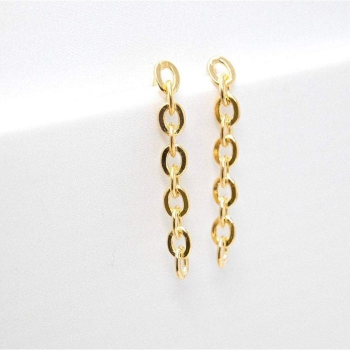 Atelier Albertine 18k goldfilled chain oorbellen