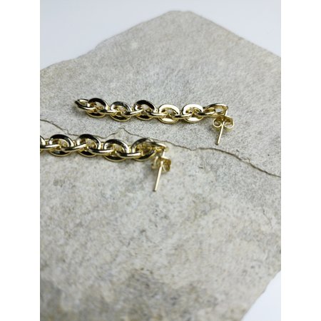 Amore Sieraden 18k goldfilled chain oorbellen