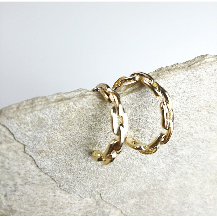 Atelier Albertine 18k goldfilled paperclip oorringen
