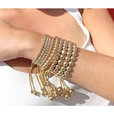 Amore Sieraden 18k goldfilled verstelbare bolletjes armband