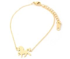 Atelier Albertine Stainless Steel armbandje Unicorn goud