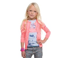 Moodstreet- vrolijke prints en lekker eigenwijs vestje bright perzik roze