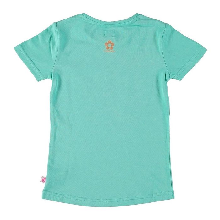 Kidz-Art kleurrijke meisjeskleding outlet shirtje Girl in a bottle- seablue
