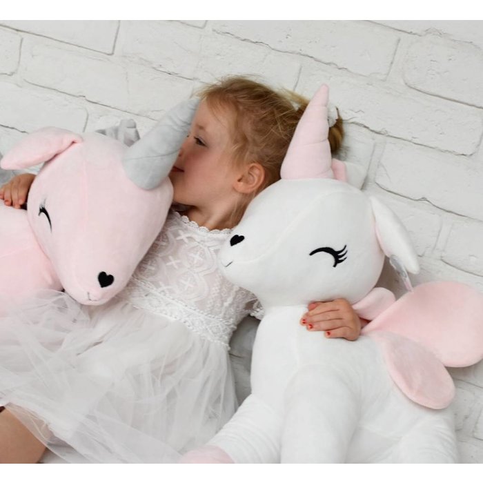 MeToo Metoo Unicorn Eenhoorn knuffel XL wit 60 cm
