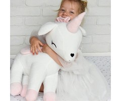 MeToo Metoo Unicorn Eenhoorn knuffel XL wit  60cm