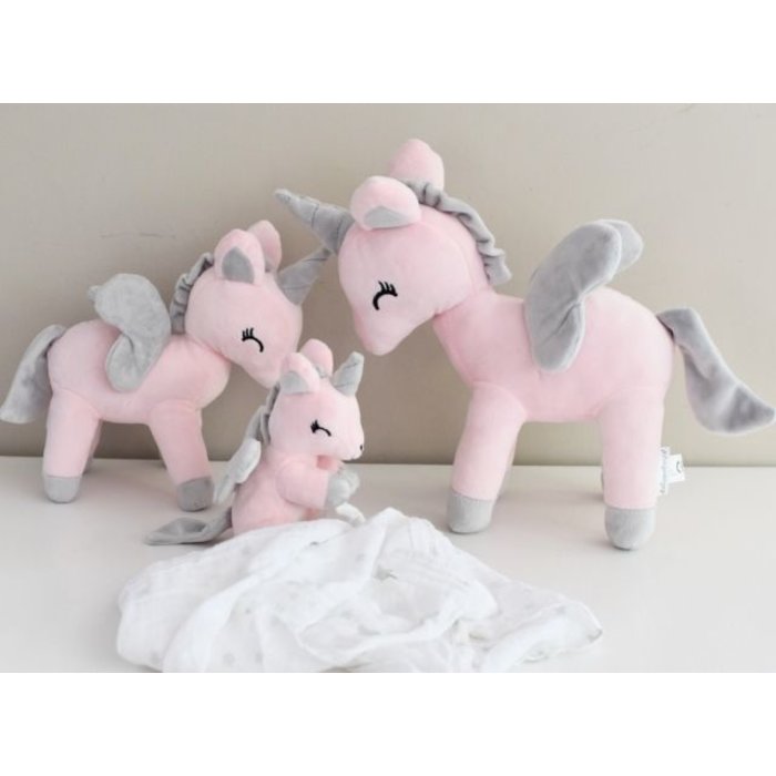 MeToo Metoo Unicorn Eenhoorn knuffel Large roze-32 cm -