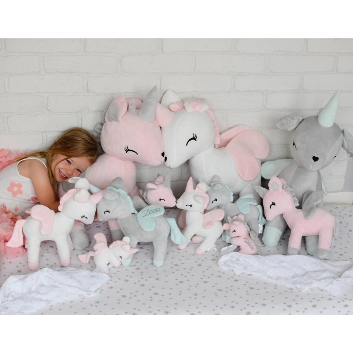 MeToo Metoo Unicorn Eenhoorn knuffel Large roze-32 cm -