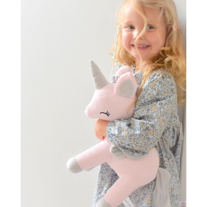 MeToo Metoo Unicorn Eenhoorn knuffel Large roze-32 cm -