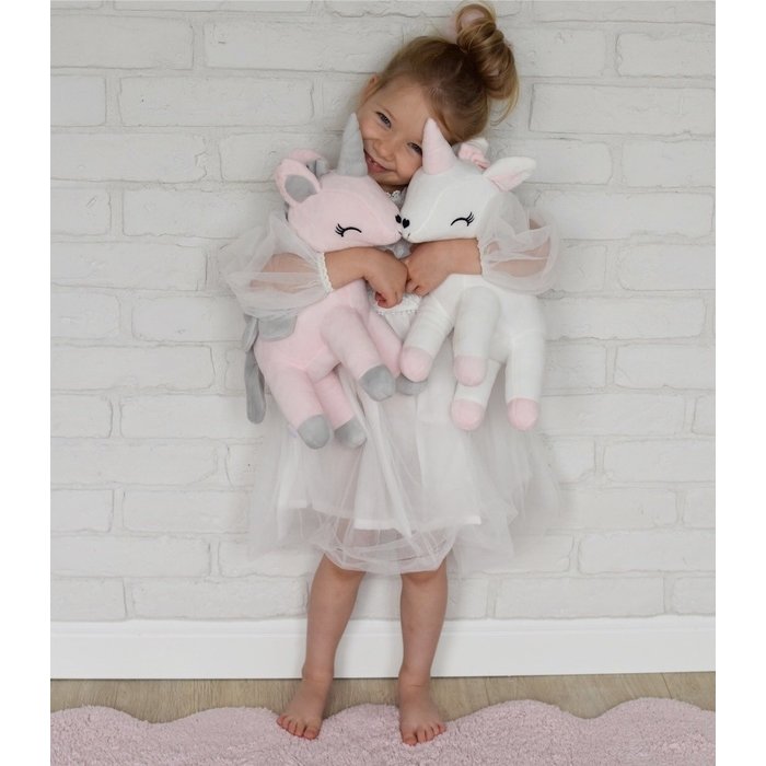 MeToo Metoo Unicorn Eenhoorn knuffel Large roze-32 cm -