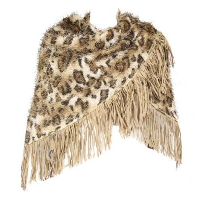 Love Ibiza superzachte omslagdoek light panther