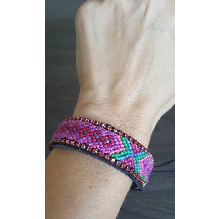 Jozemiek IBIZA rundleren armband multicolor blue