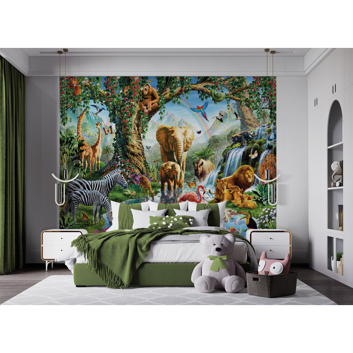 Walltastic Jungle behang Flamingo XXL