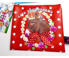 De Kunstboer etui-/ make up tasje Ezeltje Strik