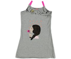 Kidz-Art kleurrijke meisjeskleding outlet jurkje meisje grey melee