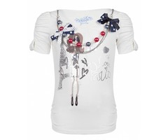 SuperTrash top Theora white met ketting