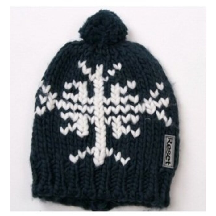 Reset lange zachte warme sjaal navy blue