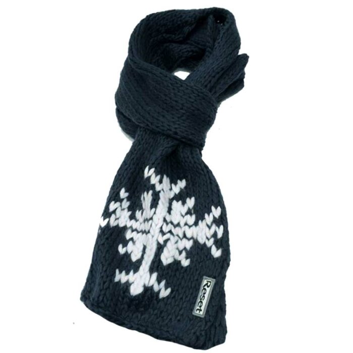 Reset lange zachte warme sjaal navy blue