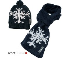 Reset set muts en sjaal snowflake blue