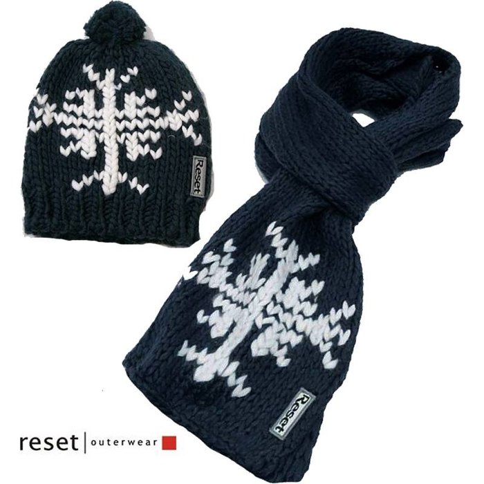 Reset set muts en sjaal snowflake blue