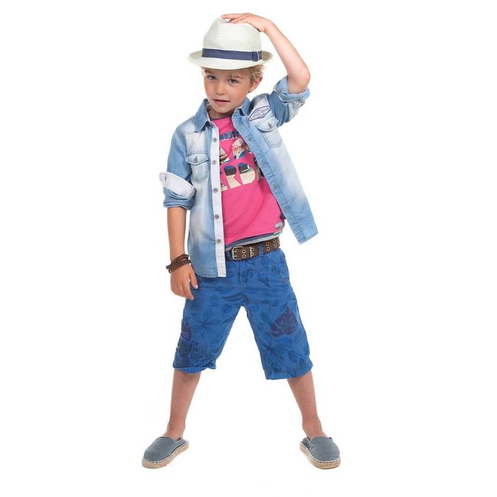 Moodstreet- vrolijke prints en lekker eigenwijs V-hals shirt Faded Beet