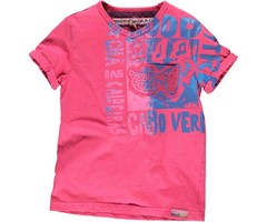 Moodstreet- vrolijke prints en lekker eigenwijs V-hals shirt Faded Beet