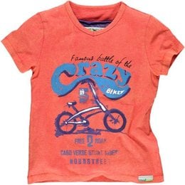 Moodstreet shirt Crazy Bike faded coral