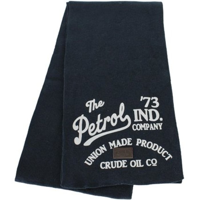 Petrol Industries sjaal navy blue white print