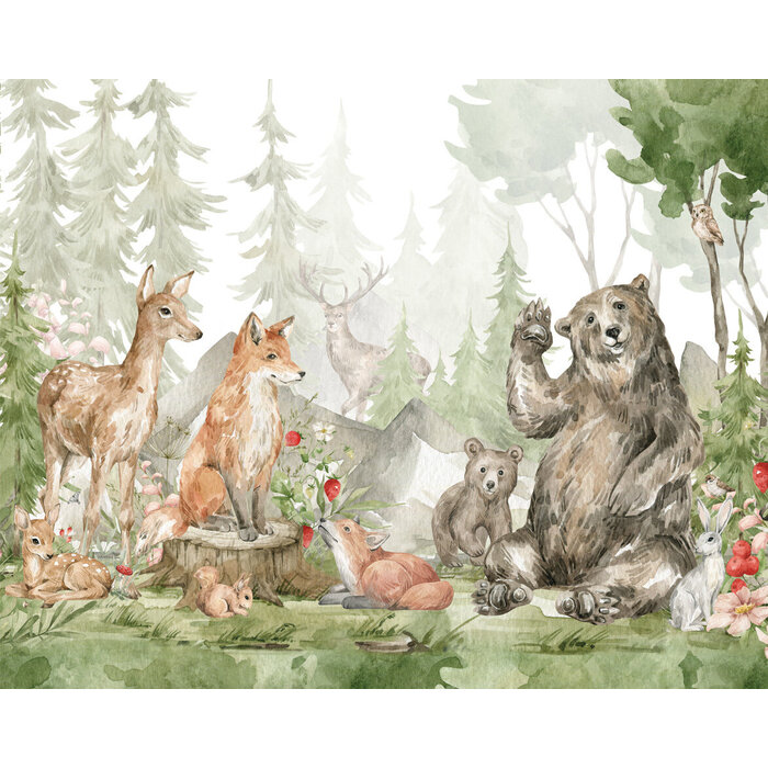 Walltastic Dierenbehang/ Forest Friends poster behang XXL