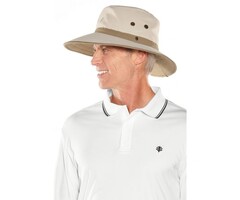 Coolibar Unisex UV Golfhoed - Matchplay. UPF50+ khaki