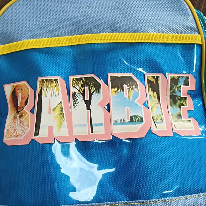 Barbie rugzak met BARBIE  logo blauw