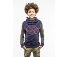 Petrol Industries sweater twisted hood navy