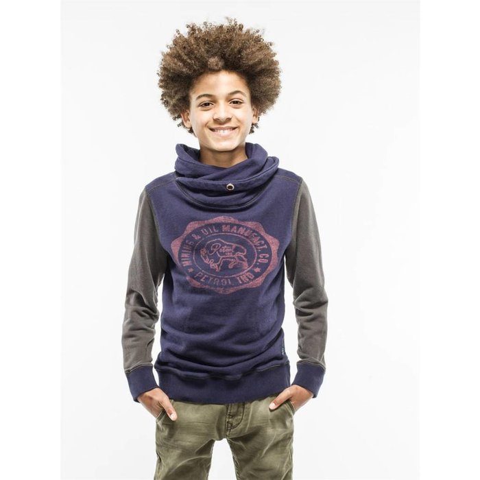 Petrol Industries sweater twisted hood navy