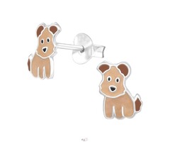 Atelier Albertine 925 zilveren oorbellen schattig hondje