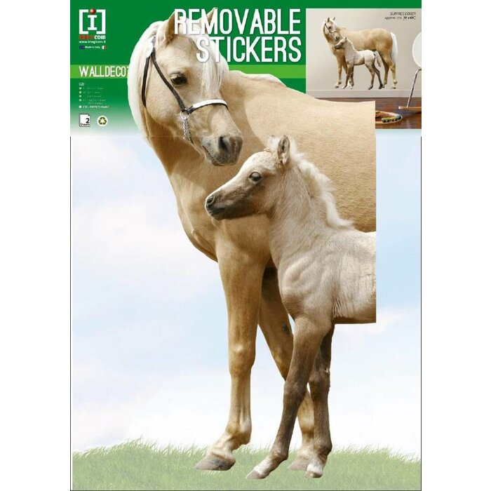 Imagicom Muursticker paard met veulen