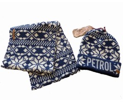 Petrol Industries set muts en sjaal blue noorse print