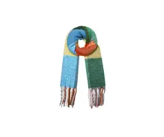 Yehwang Dutch Design Warme Wintersjaal met Kleurrijke Blokstrepen