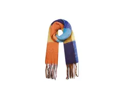 Yehwang Dutch Design warme wintersjaal oranje-paars-blauw-geel