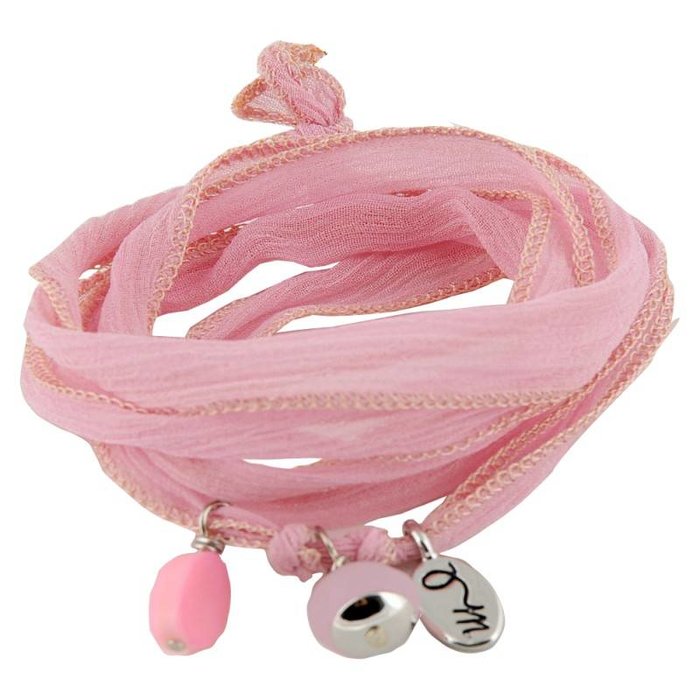 Jozemiek Rakhi zijden wikkelarmand Tender rose