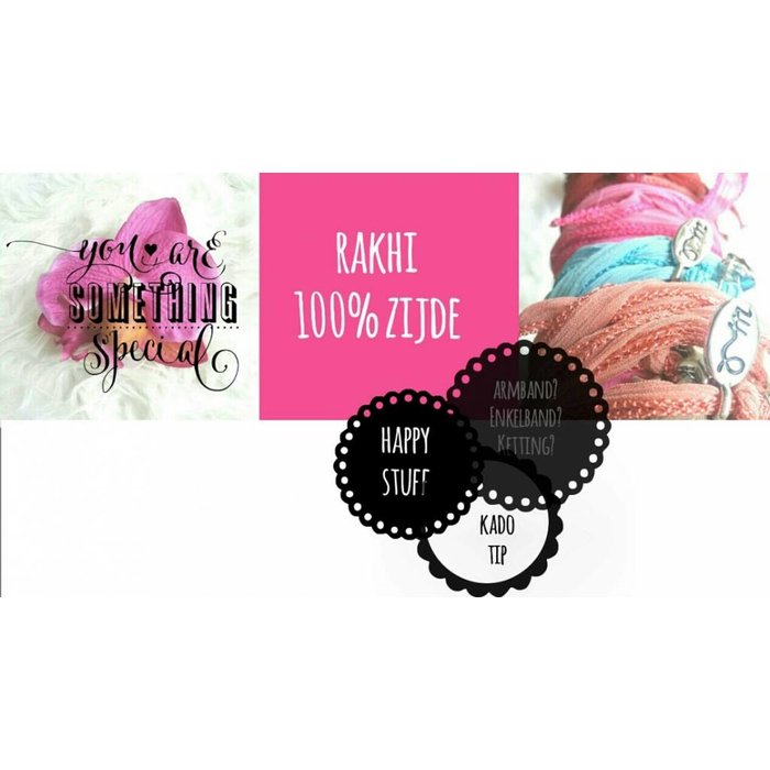 Jozemiek Rakhi zijden wikkelarmand Tender rose