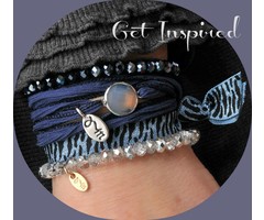 Jozemiek Rakhi Namasté© wikkelarmband Majorelle blue