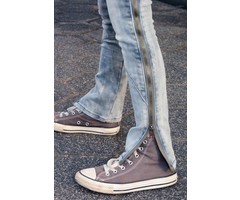 Dutch Dream Denim jogging jeans met lange rits Nyati grey