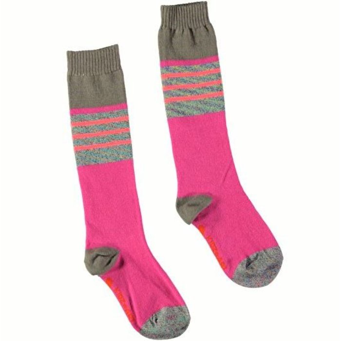 Kidz-Art kleurrijke meisjeskleding outlet kousen cyclaam roze
