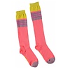 Kidz-Art kleurrijke meisjeskleding outlet kousen fluo zalmroze
