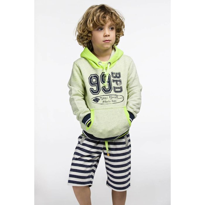 Bampidano boys hooded sweatshirt lime