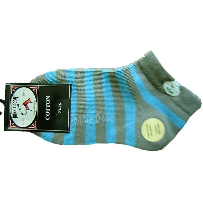 Bonnie Doon baby- en kinder beenmode sneaker sok army aqua