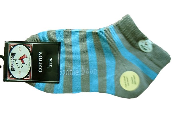 Bonnie Doon baby- en kinder beenmode sneaker sok army aqua