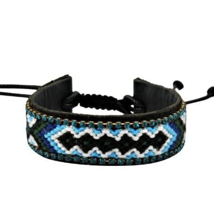 Jozemiek IBIZA rundleren armband multicolor blue
