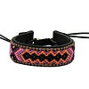 Jozemiek IBIZA rundleren armband mulitcolor orange