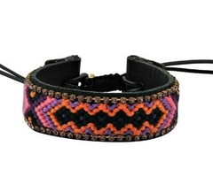 Jozemiek IBIZA rundleren armband mulitcolor orange